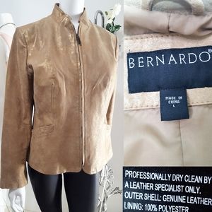 Vintage Leather Jacket🍂Bernardo🍂 Slim Fit |Hips Length| Zip Up